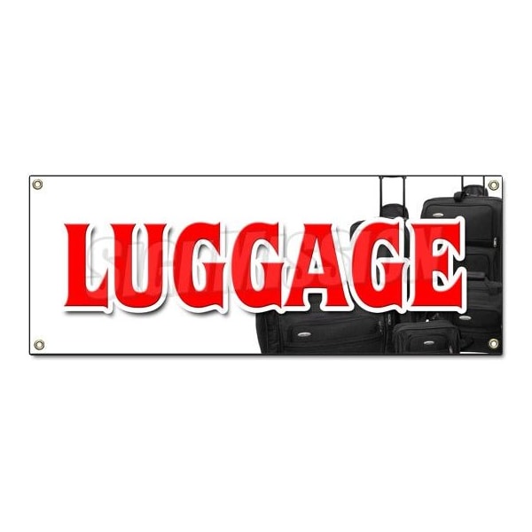 Signmission LUGGAGE BANNER SIGN designer name brands leather discount handbags sale B-Luggage - main